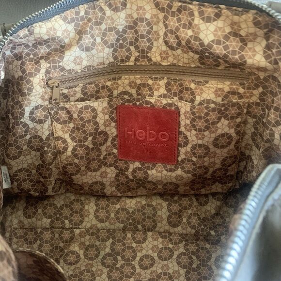 Hobo Intl. Leather Shoulder Bag Soft Slouchy Double Strap & Zip Up Tassel Taupe - Picture 15 of 16